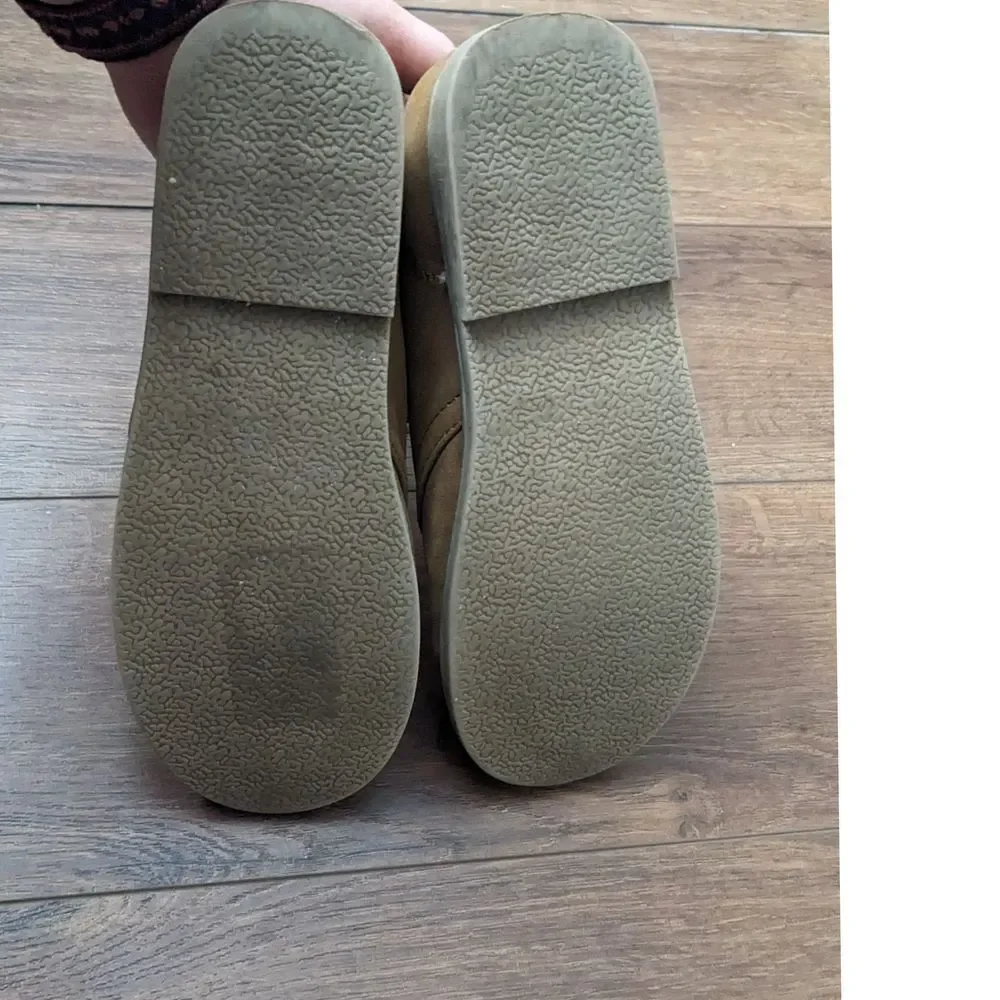 Classic Tan Suede Perry Ellis Boots Chukka Ankle Boots Lace-Up Comfort Shoes
